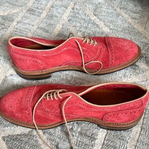 Allen Edmonds Red Suede Loafers